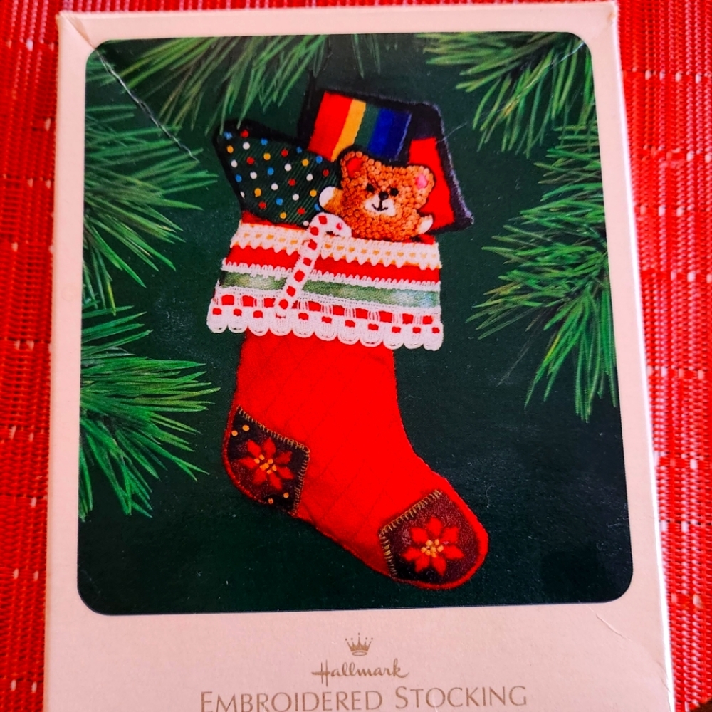 Vintage 1983 Hallmark Stocking Ornament.